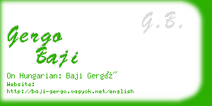 gergo baji business card